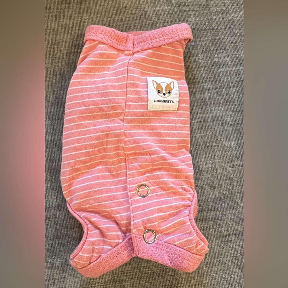 Pink Striped Pet Outfit